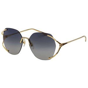 Gucci GG0651S Butterfly Rim-Less Grey Gradient Women Sunglasses